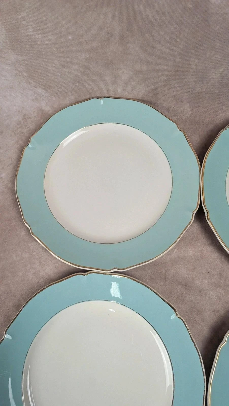Lot of 5 old Seranord Saint-amand dinner plates – Chambord model – photo 5